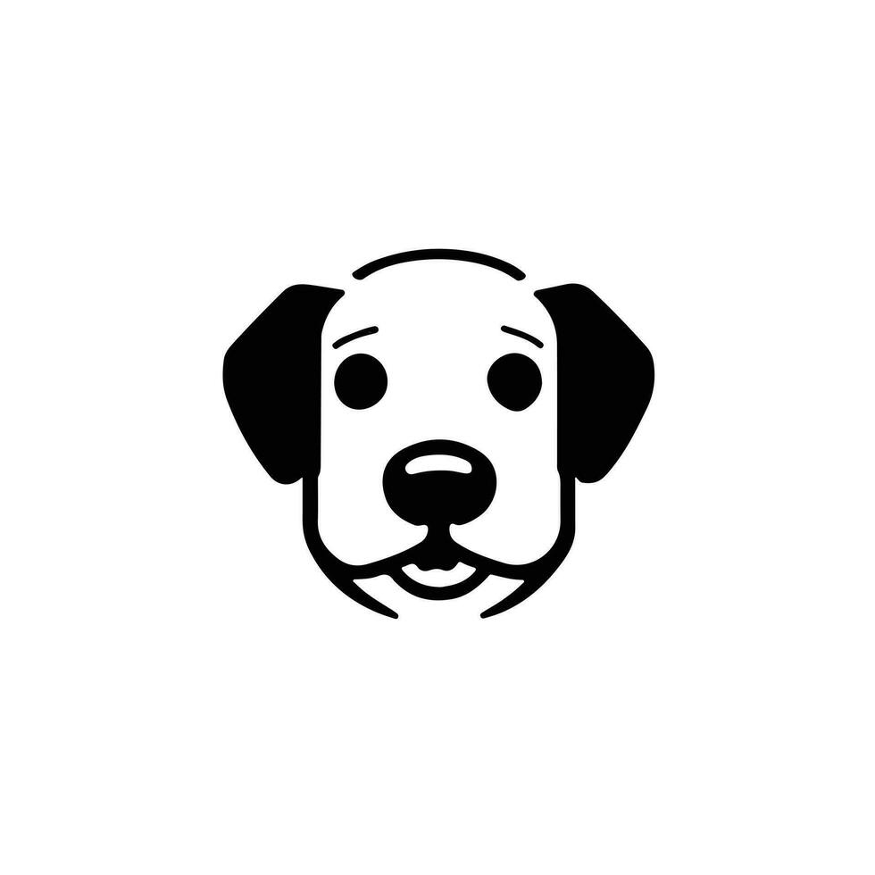 Dog head icon, dog face sign, dog face icon in line art, Vector graphics.