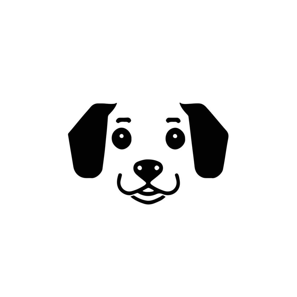 Dog head icon, dog face sign, dog face icon in line art, Vector graphics.