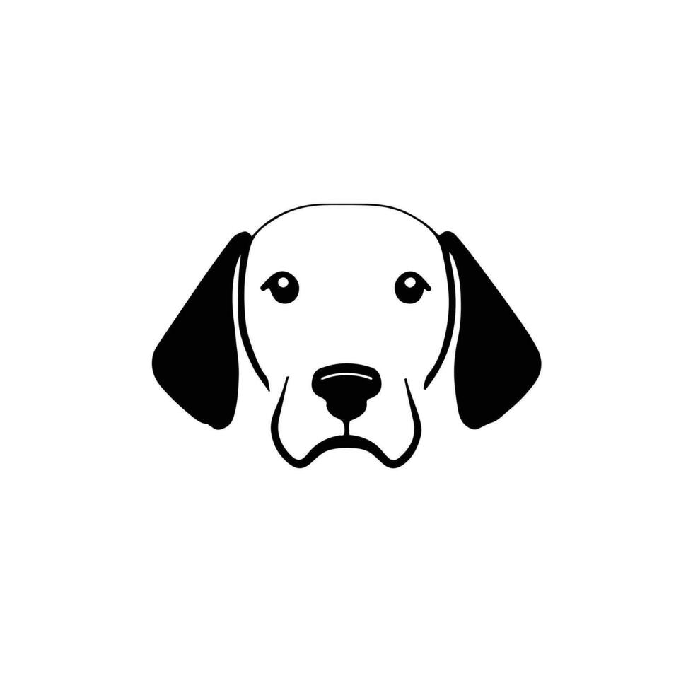 perro cabeza icono, perro cara firmar, perro cara icono en línea arte, vector gráficos.