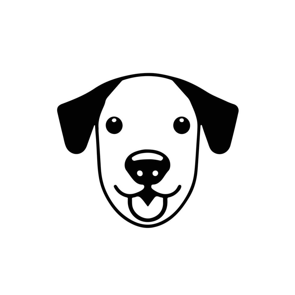 Dog head icon, dog face sign, dog face icon in line art, Vector graphics.