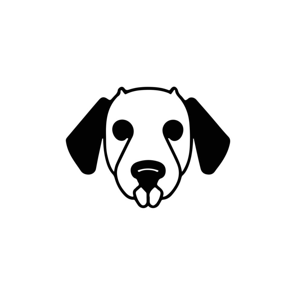 Dog head icon, dog face sign, dog face icon in line art, Vector graphics.