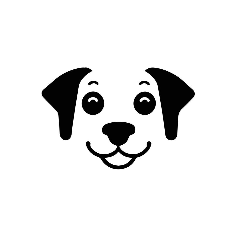 perro cabeza icono, perro cara firmar, perro cara icono en línea arte, vector gráficos.