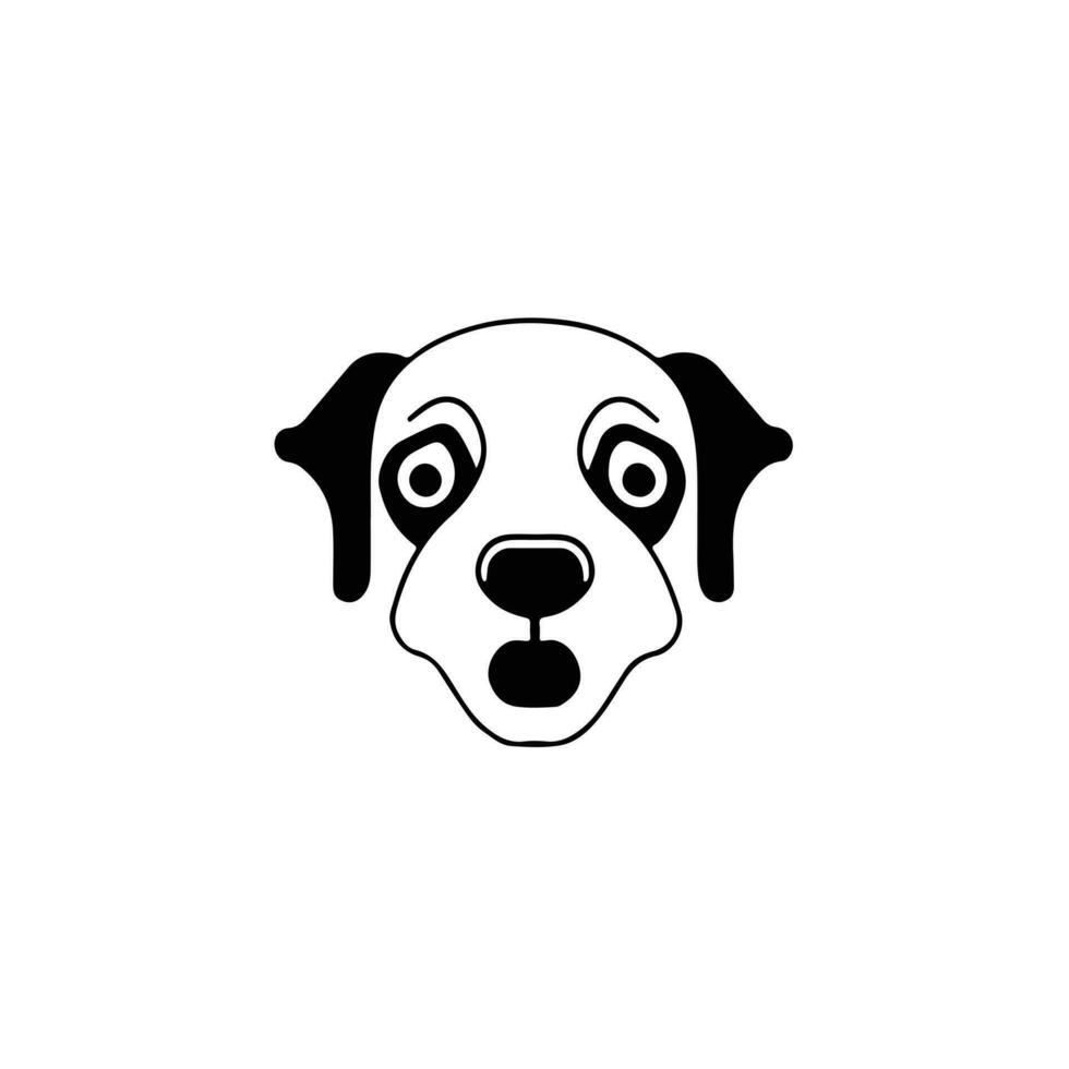 Dog head icon, dog face sign, dog face icon in line art, Vector graphics.