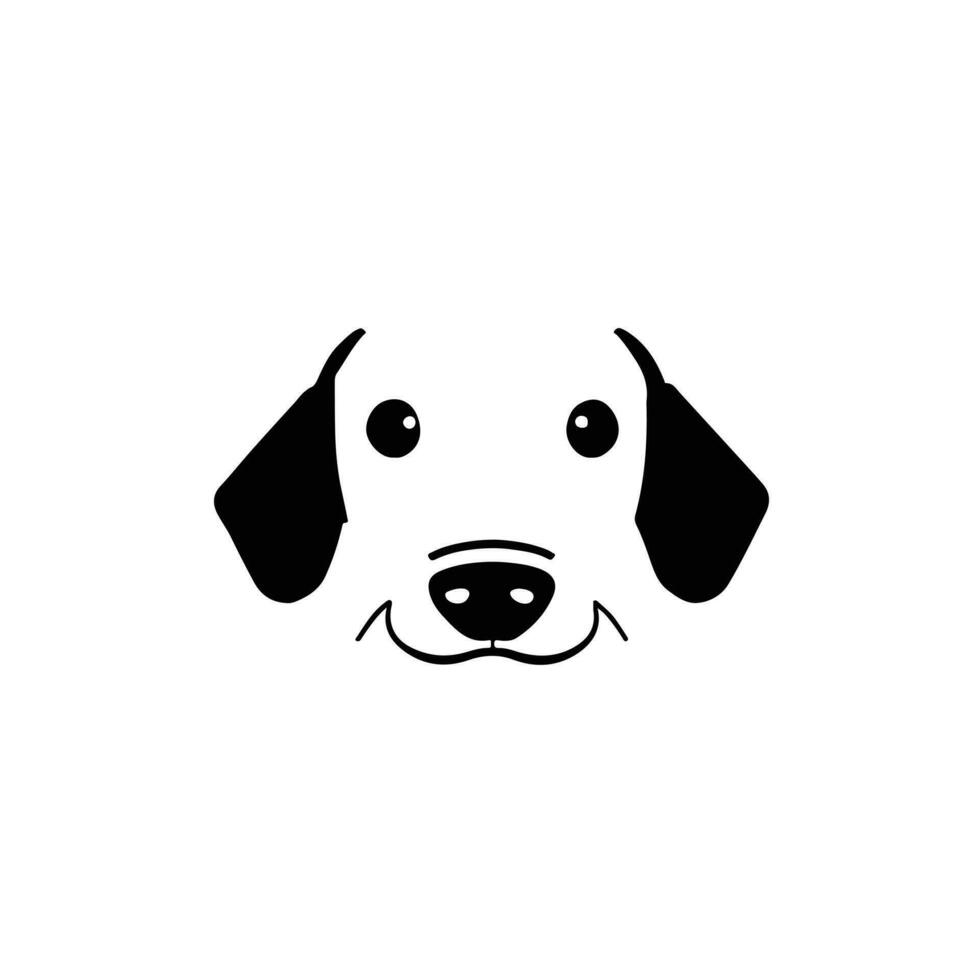 Dog head icon, dog face sign, dog face icon in line art, Vector graphics.