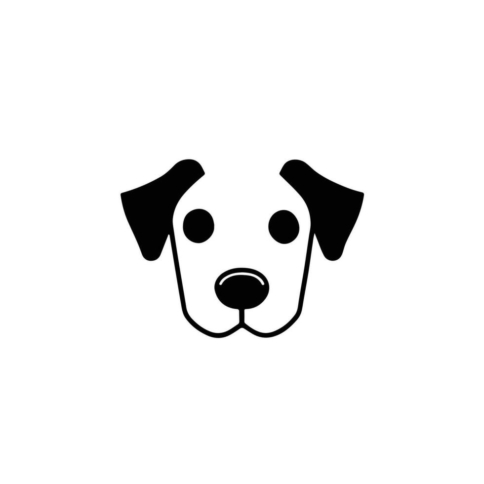 Dog head icon, dog face sign, dog face icon in line art, Vector graphics.