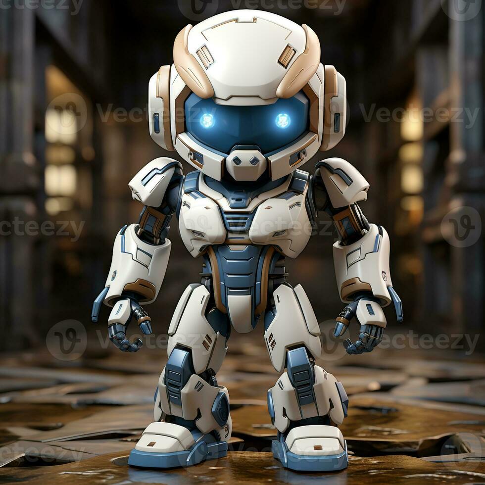 AI generated 3d cartoon robot of the future photo