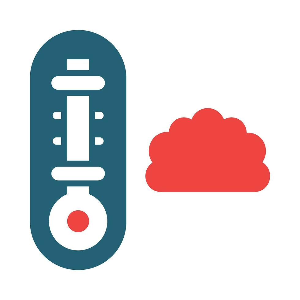 Thermometer Glyph Two Color Icon Design vector