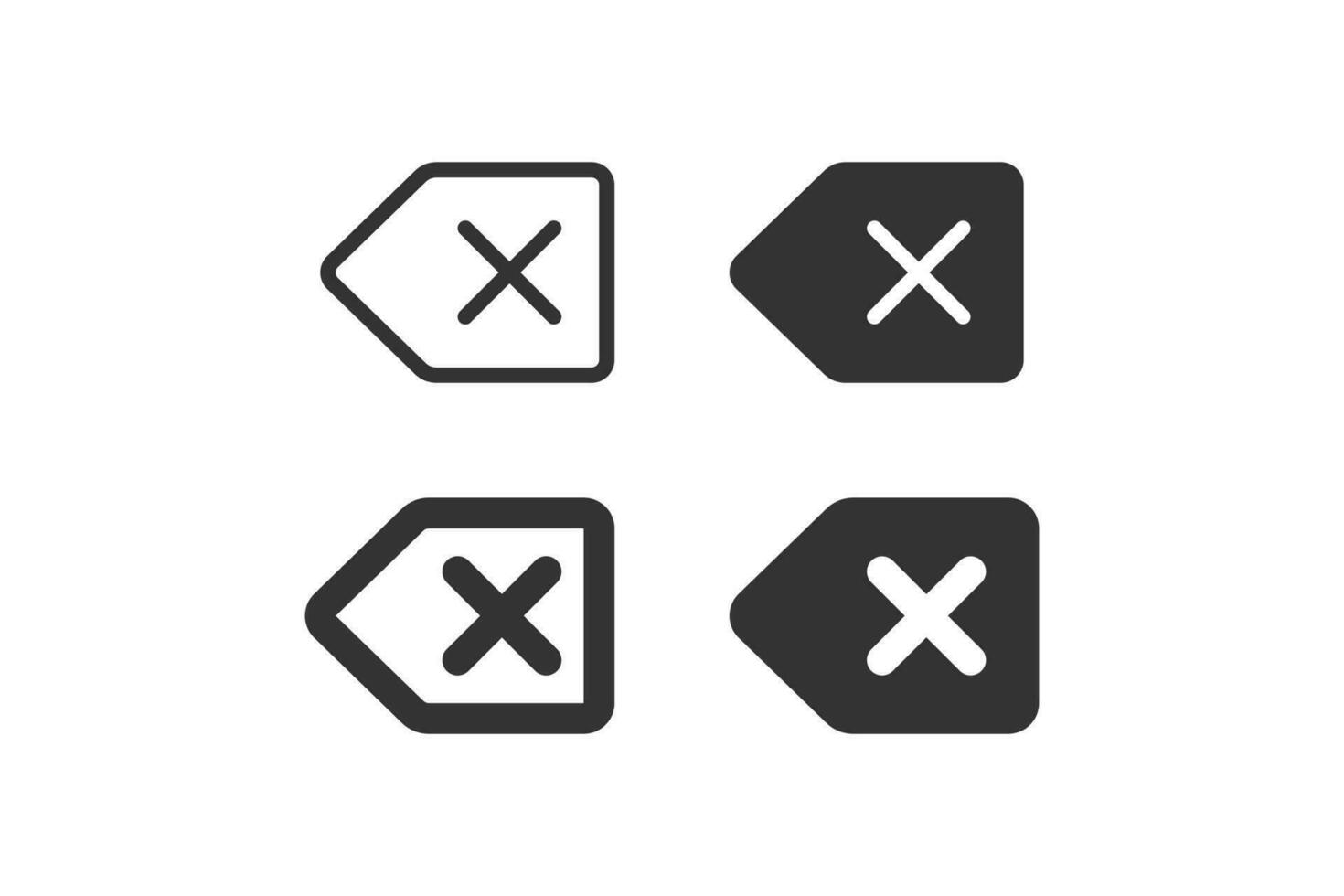 Eliminar retroceso llave línea icono. vector ilustración diseño
