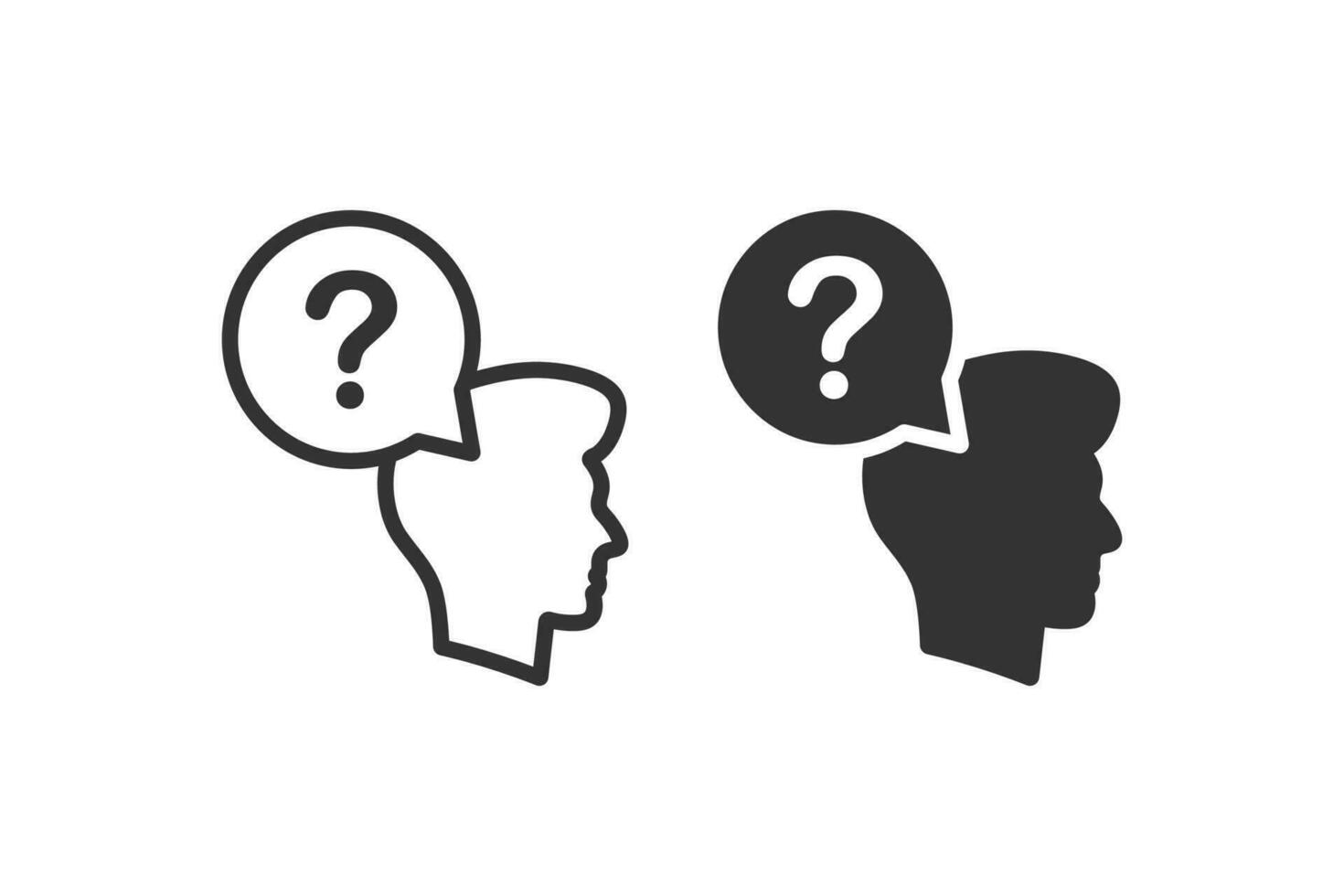 humano cabeza con pregunta icono. vector ilustración diseño