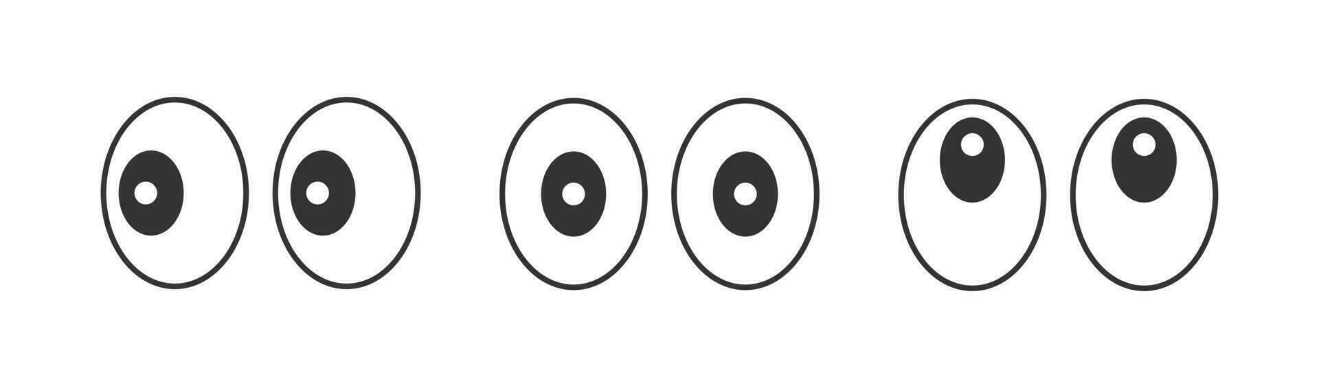 conjunto dibujos animados ojos íconos icono. vector ilustración diseño