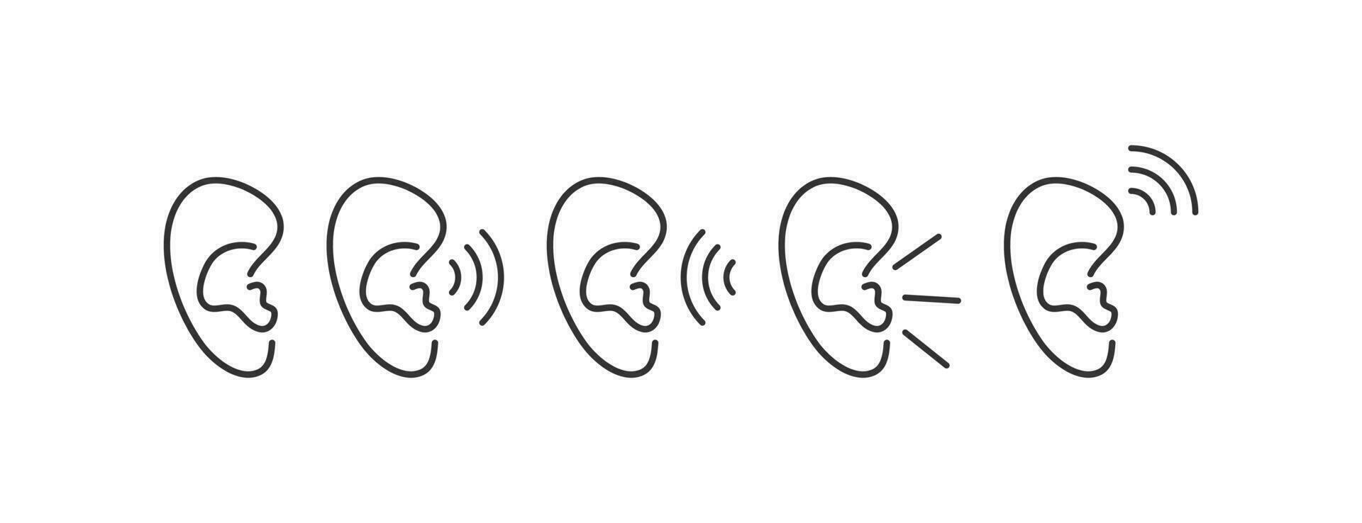 Ear line icon. Vector illustration design.