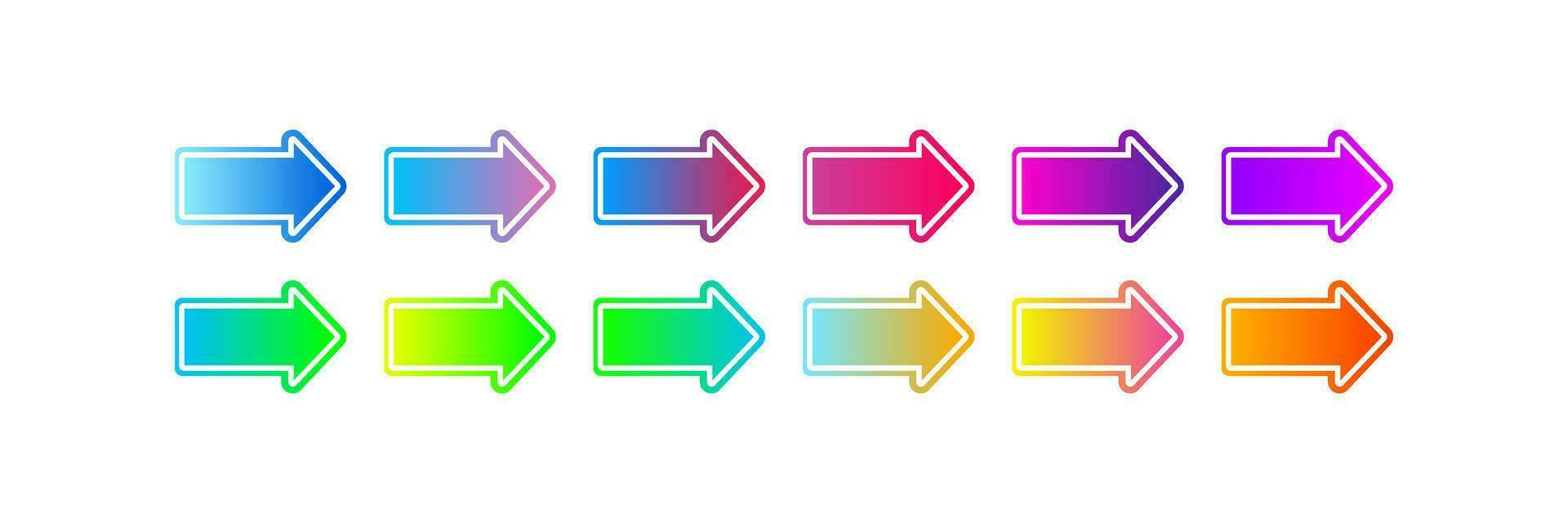 Gradient right arrow button. Vector illustration desing.