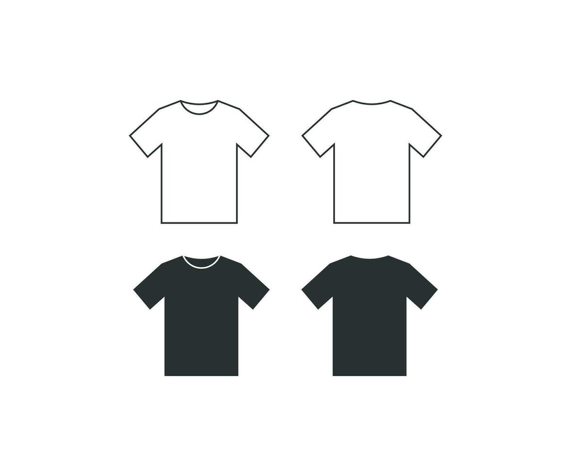Tshirt icon set. Unisex Shirt vector