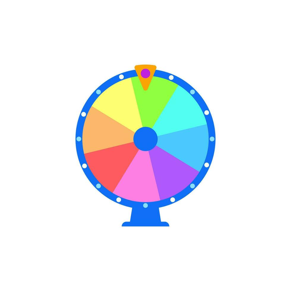 Wheel of fortune icon. Lottery game vector