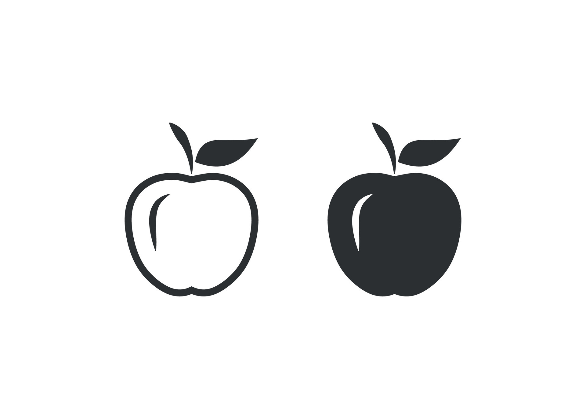 Apple icon. Fruit vector. Food illustration. 34997216 Vector Art at ...