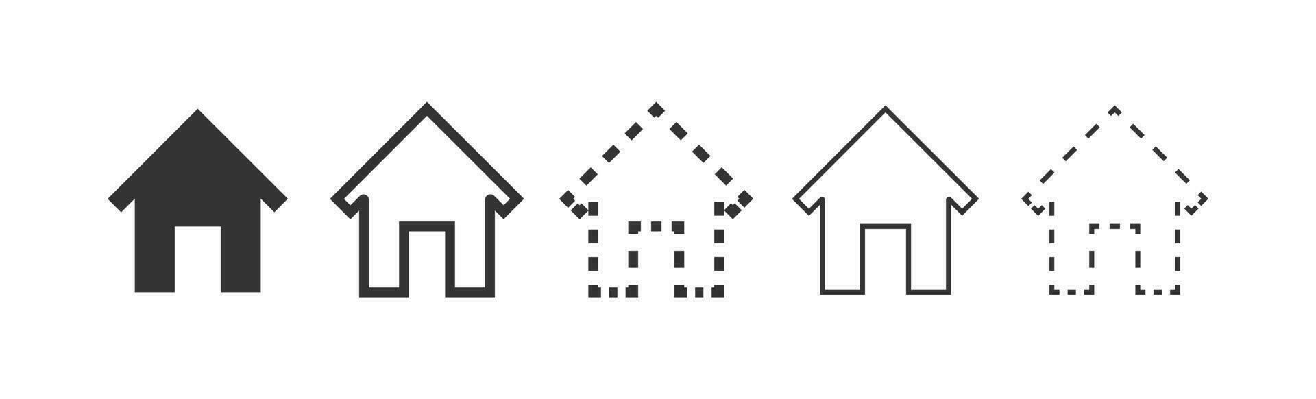 colección casa hogar señales icono. vector ilustración diseño