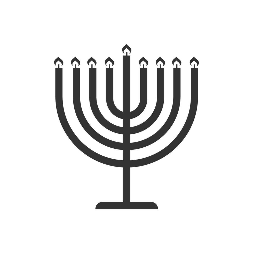 Menorah icon. Chanukah illustration symbol. Sign hanukkah vector