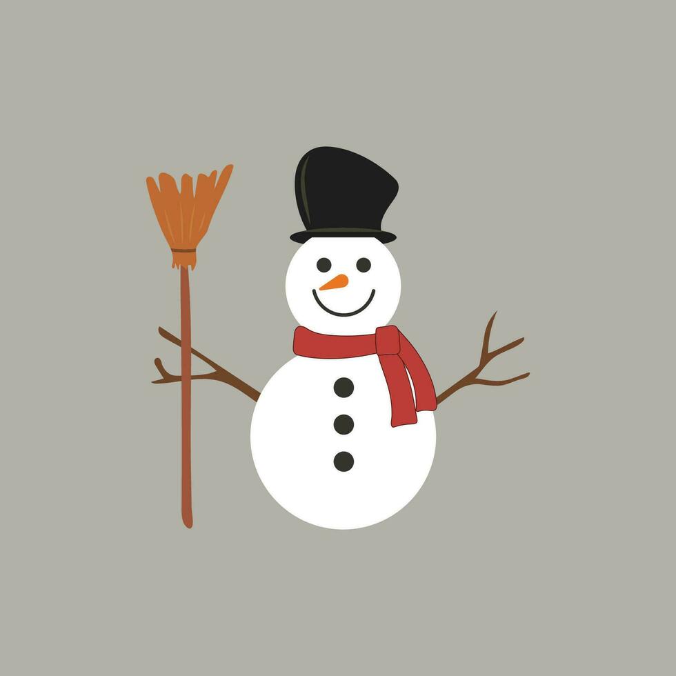 Snowman icon. Cristmas snow man illustration symbol. Sign new year decoration vector