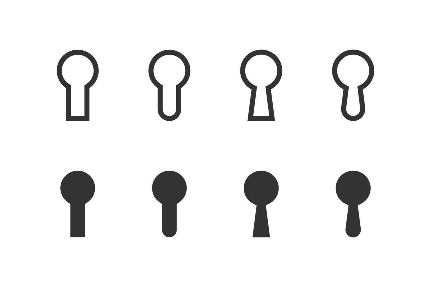 Key icon set. Vector illustration.