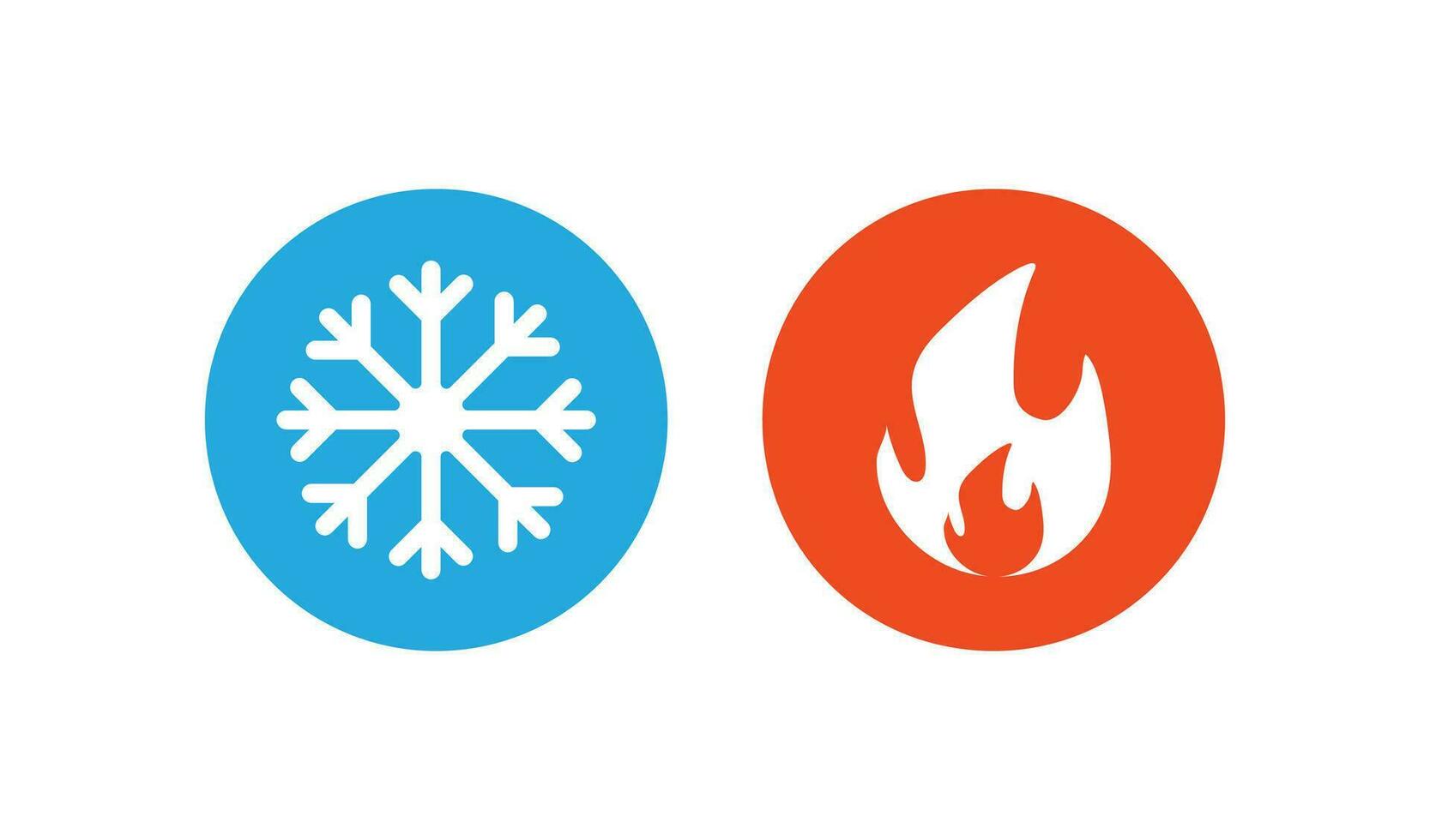 Hot and cold icon. Vector illustratipon.