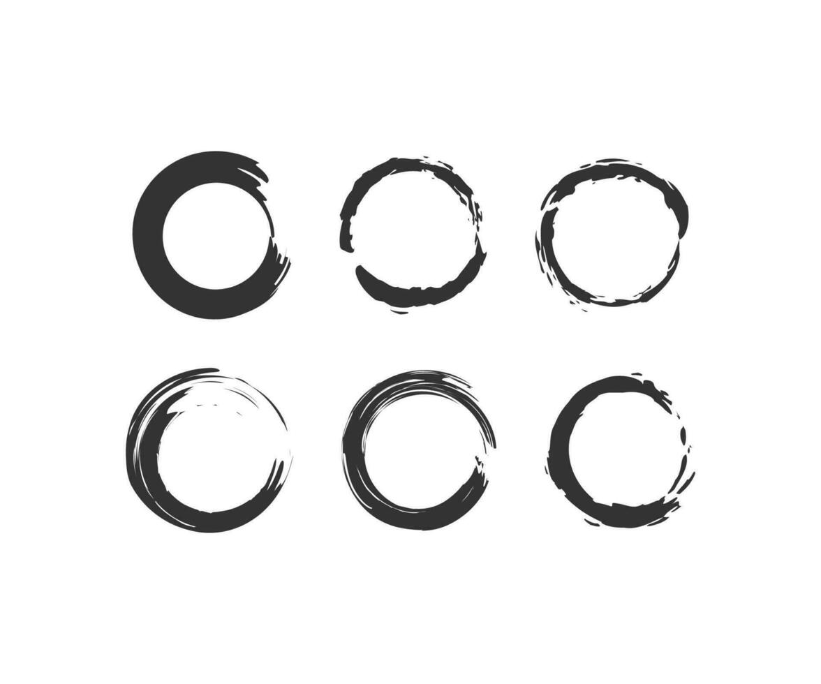 Circles drawn with a brush icon.  Paint symbol. Sign scrible vector. vector