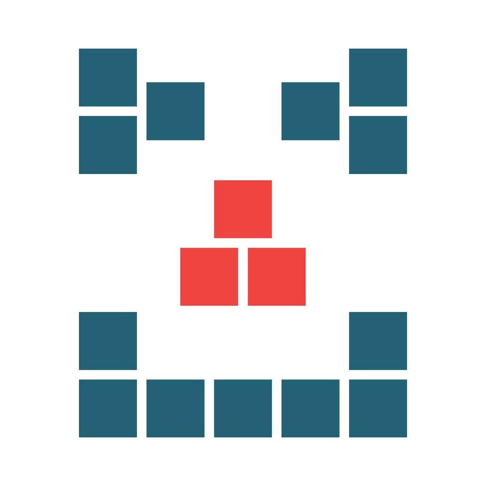Blocks Glyph Two Color Icon Design vector