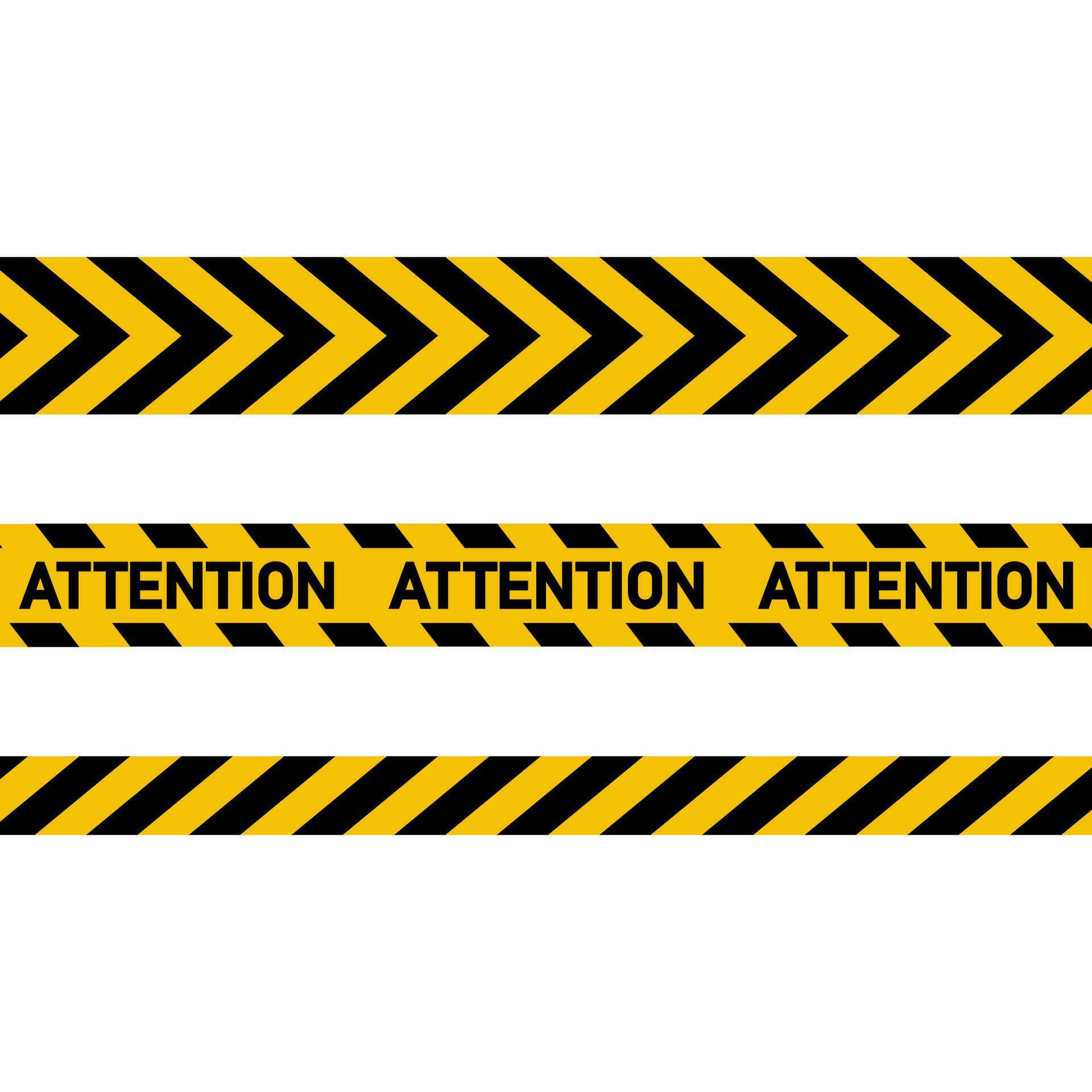 Caution tapes icon. Attention zone symbol. Sign danger ribbon vector