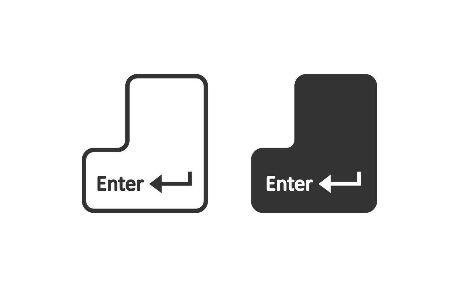 Enter button icon. Computer keyboard button symbol. Sign notebook button vector flat.