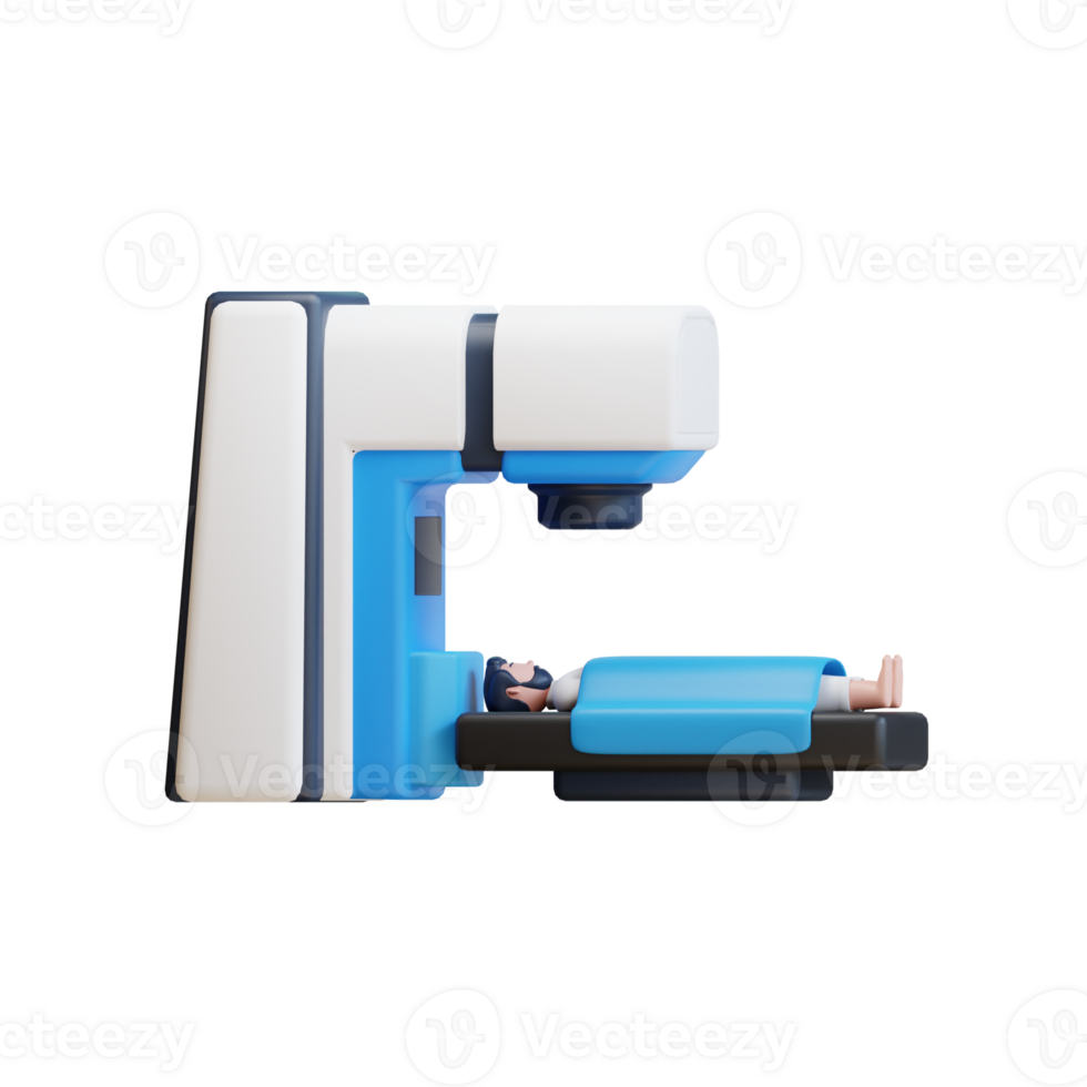 3d rendering x-ray scanner machine for radiology treatment and chemotherapy illustration png