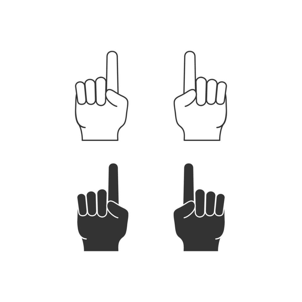 índice dedo de el mano icono. atención símbolo. firmar puntero vector departamento.