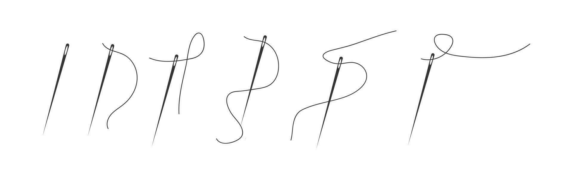 Needle and thread icon. Tailor symbol. Sign dressmaking vector. vector