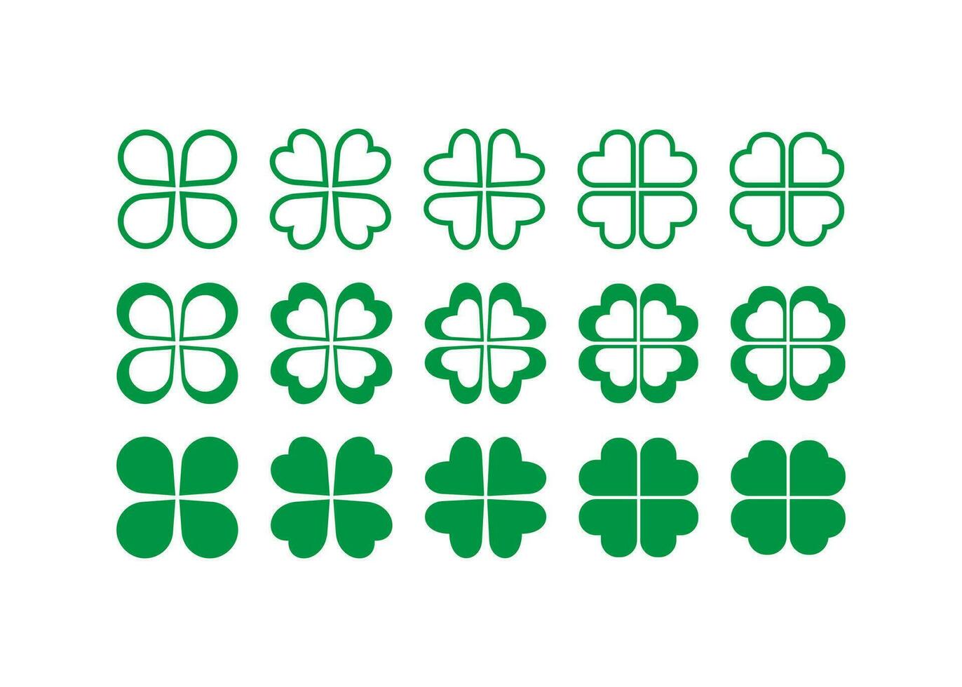 Clover icon. Four leaf symbol. Sign flower vector. vector