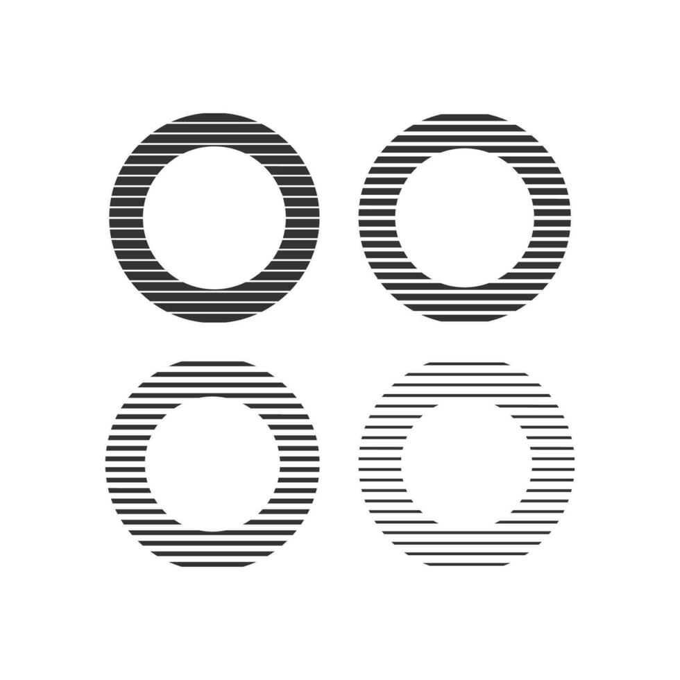 Lines in circular shape icon. Geometric object symbol. Sign ray vector. vector