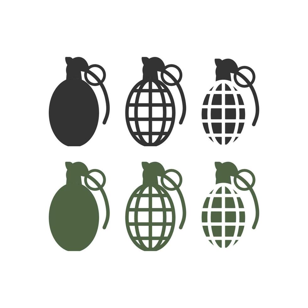 Grenade icon. Hand bomb symbol. Sign weapon vector. vector