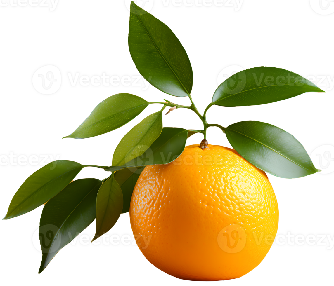 AI generated Fresh tangerine or mandarin orange fruit on transparent. Ai Generated png