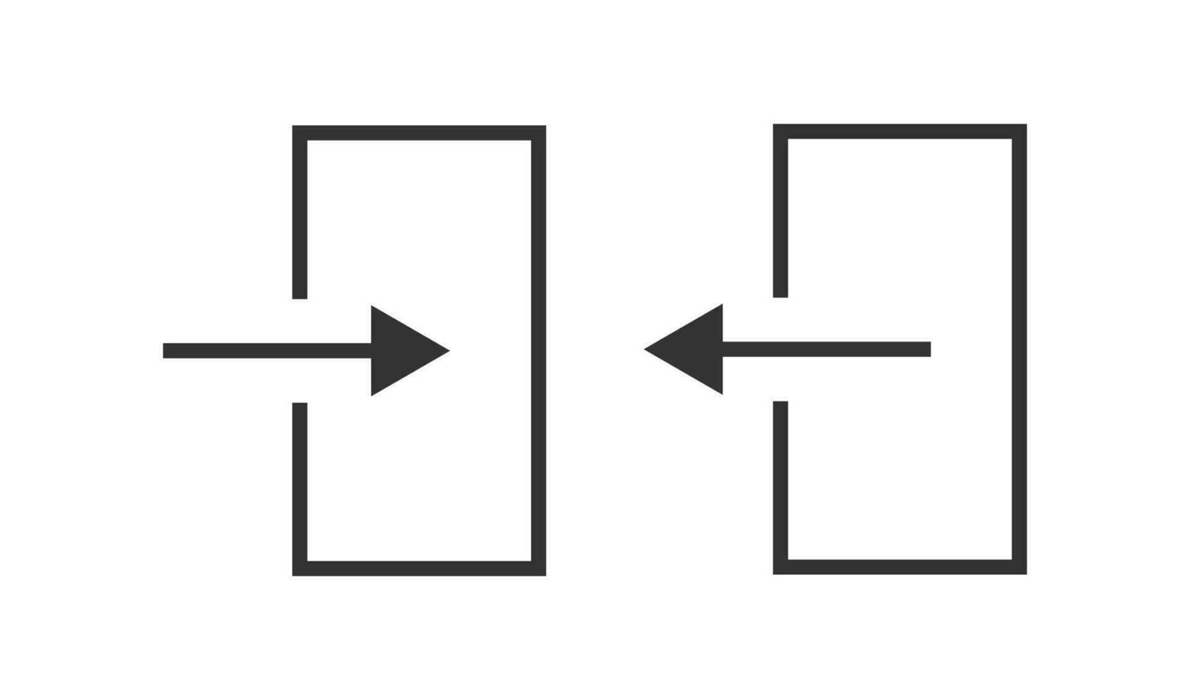 Entrance, exit icon. Door symbol. Sign website object vector. vector