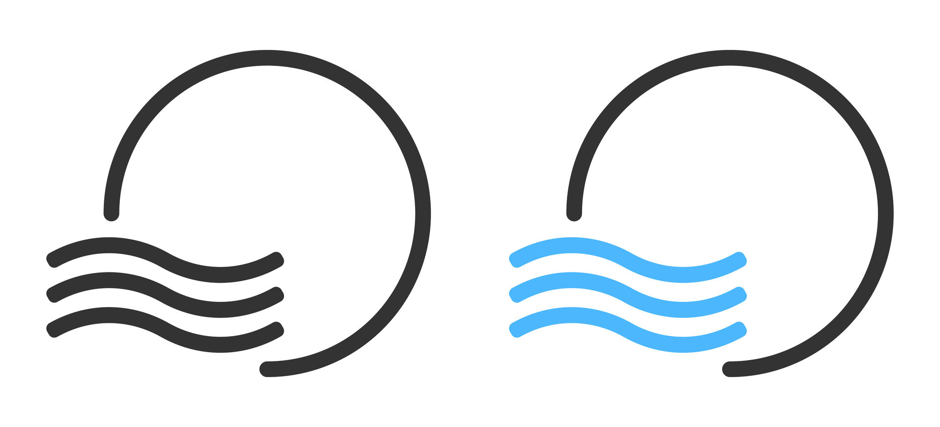 Circulating air icon. Ventilation system symbol. Sign climat control
