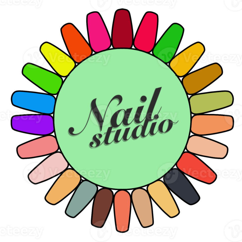 The nail salon logo illustration png