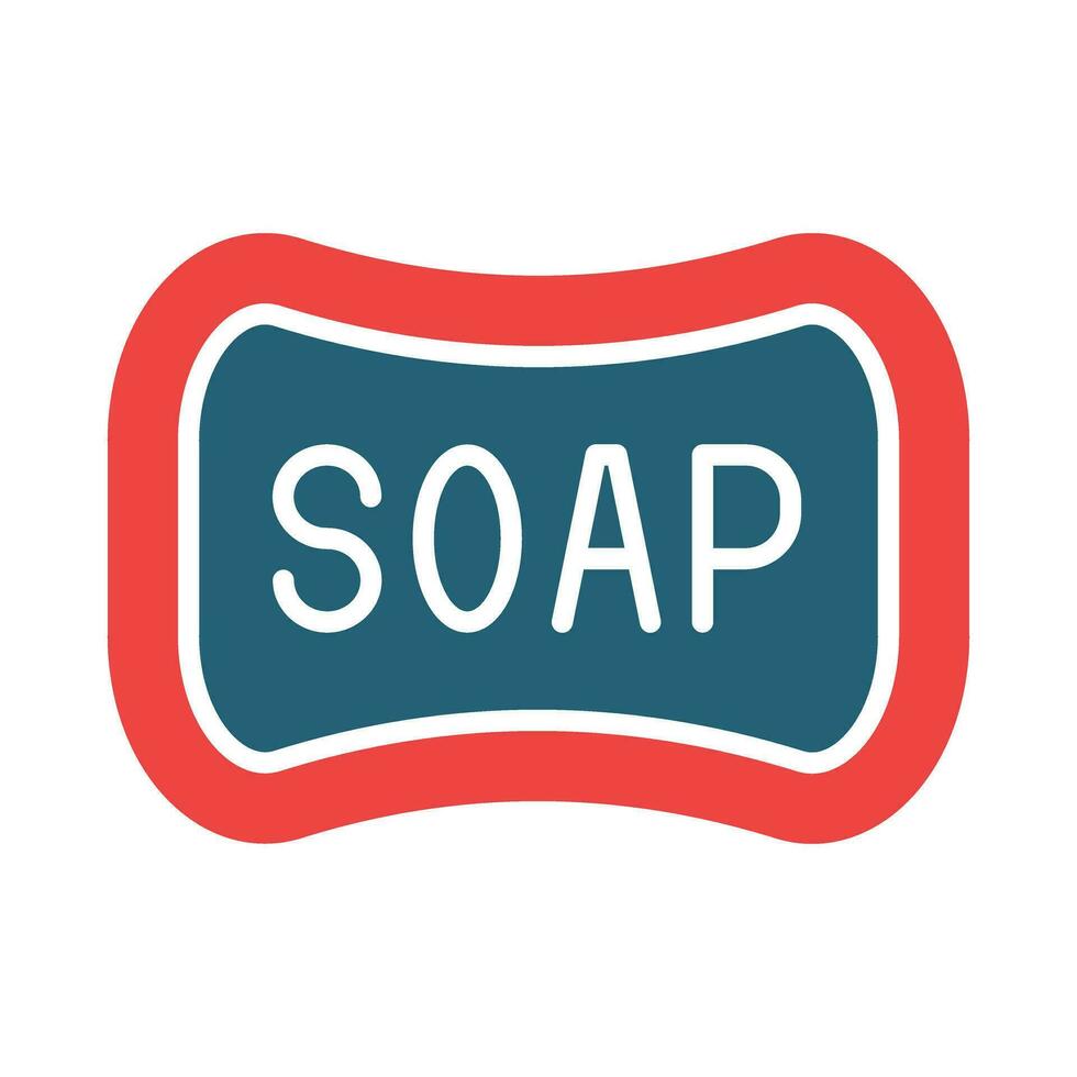 Soap Glyph Two Color Icon Design vector