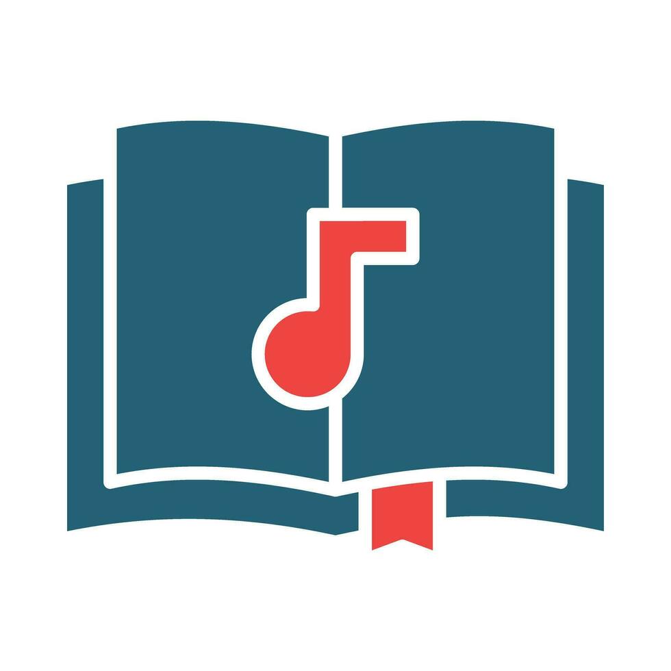 Open Book Glyph Two Color Icon Design vector