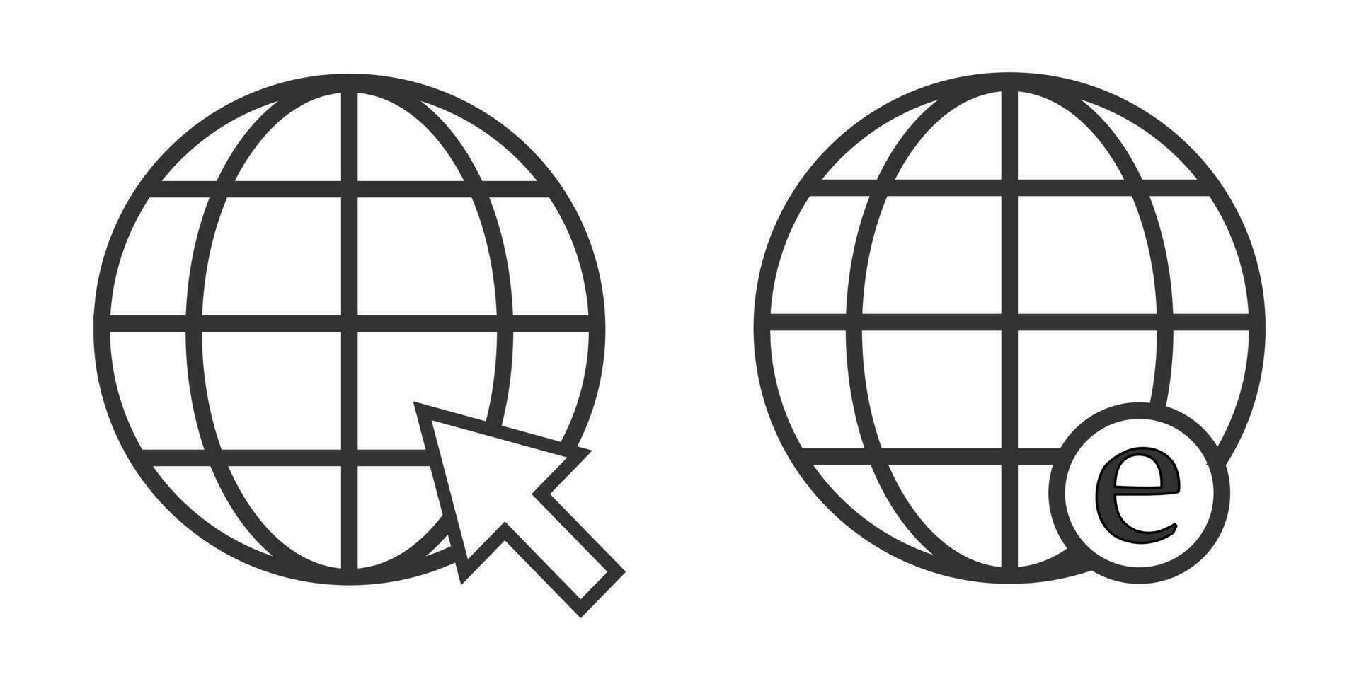 Web icon. Globe symbol. Sign site vector. vector