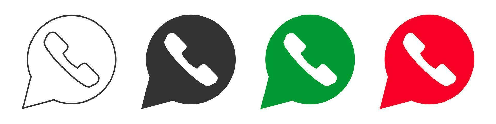 Handset phone message icon. Smartphone symbol. Sign buble contact vector. vector