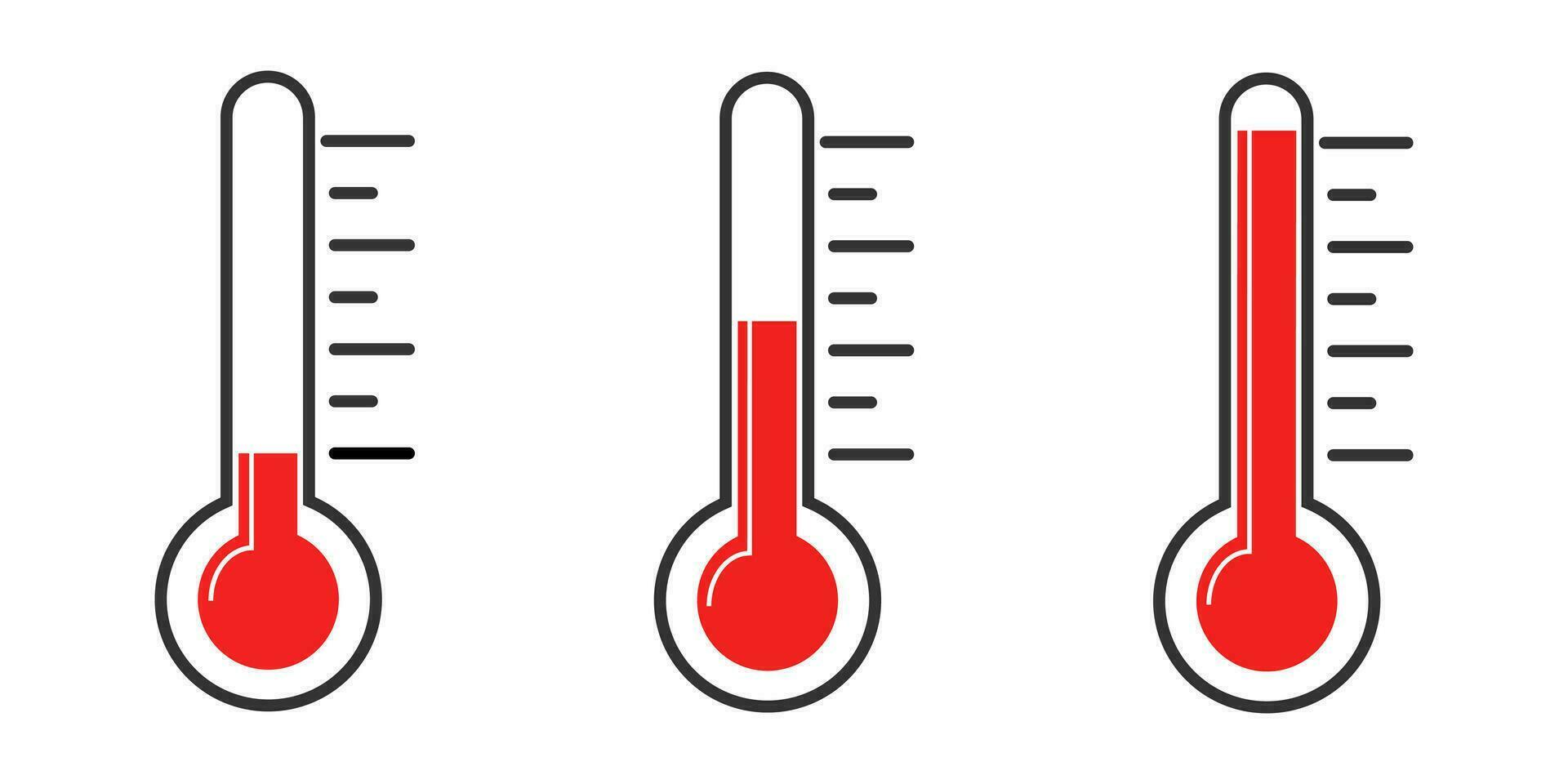 termómetro icono. temperatura medición instrumento símbolo. firmar crecimiento mercurio vector. vector