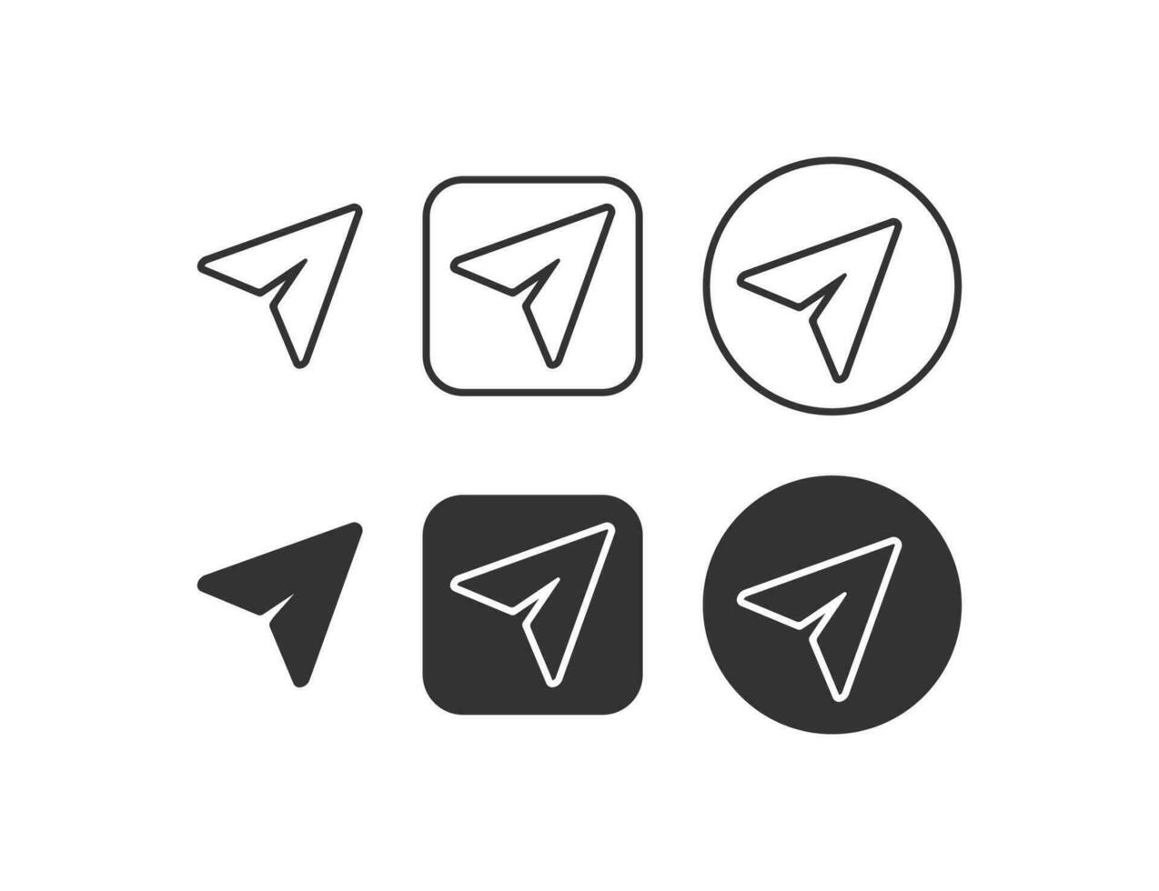 Paper plane icon. Send messege symbol. Sign newsletter vector. vector