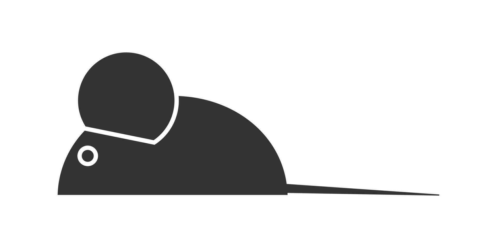 Black mouse icon. Rat symbol. Sign animal vector. vector