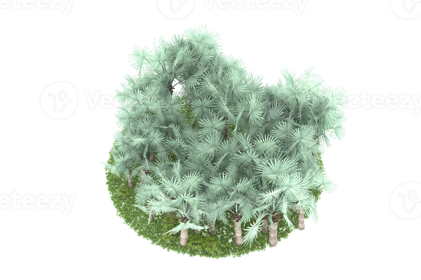 Realistic forest isolated on transparent background. 3d rendering - illustration png