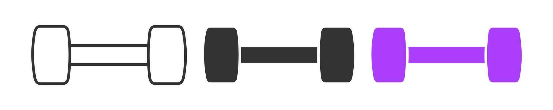 Fitness dumbbell icon. Sport tool symbol. Sign athletic weight vector. vector