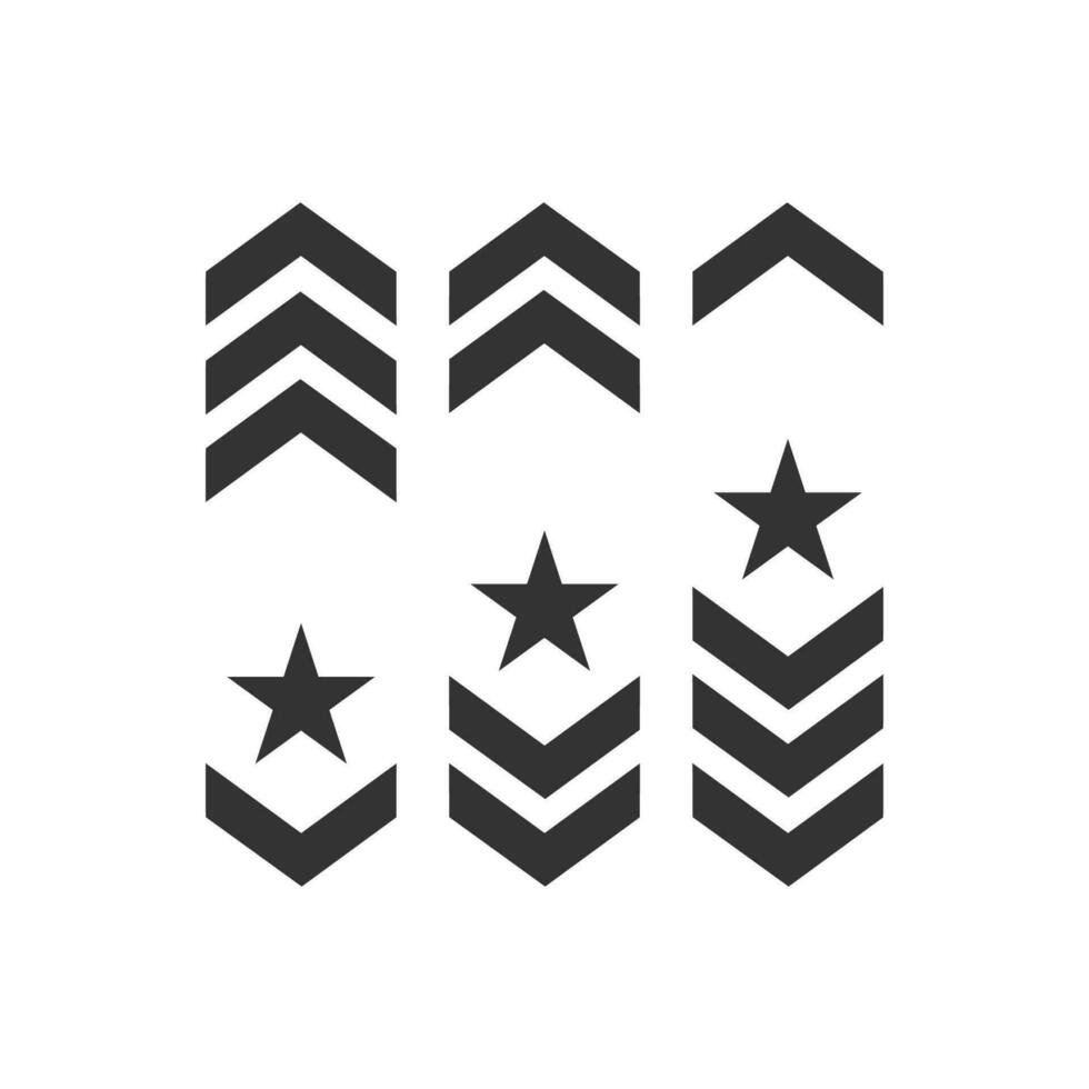 Soldier's chevron icon. Military arrow symbol. Sign army badge vector. vector