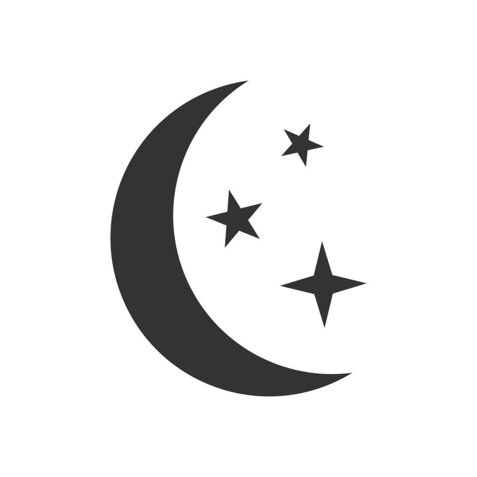 Moon and star icon. But symbol. Sign crescent vector. vector