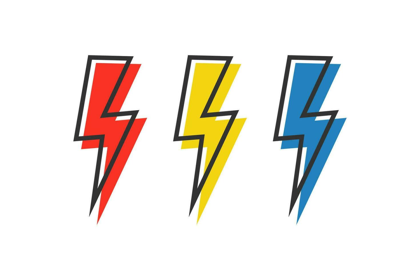 Lightning bolt icon. Thunder symbol. Sign power vector. vector